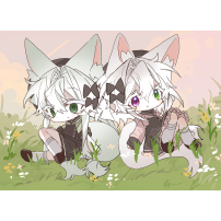 둘이 꼬옥 붙어 !